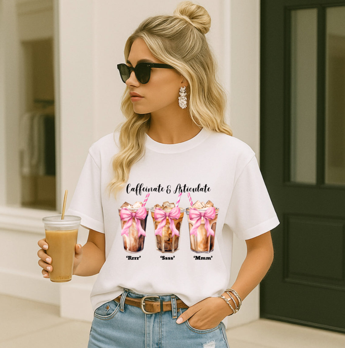 Caffeinate & Articulate Speech Therapy T-Shirt