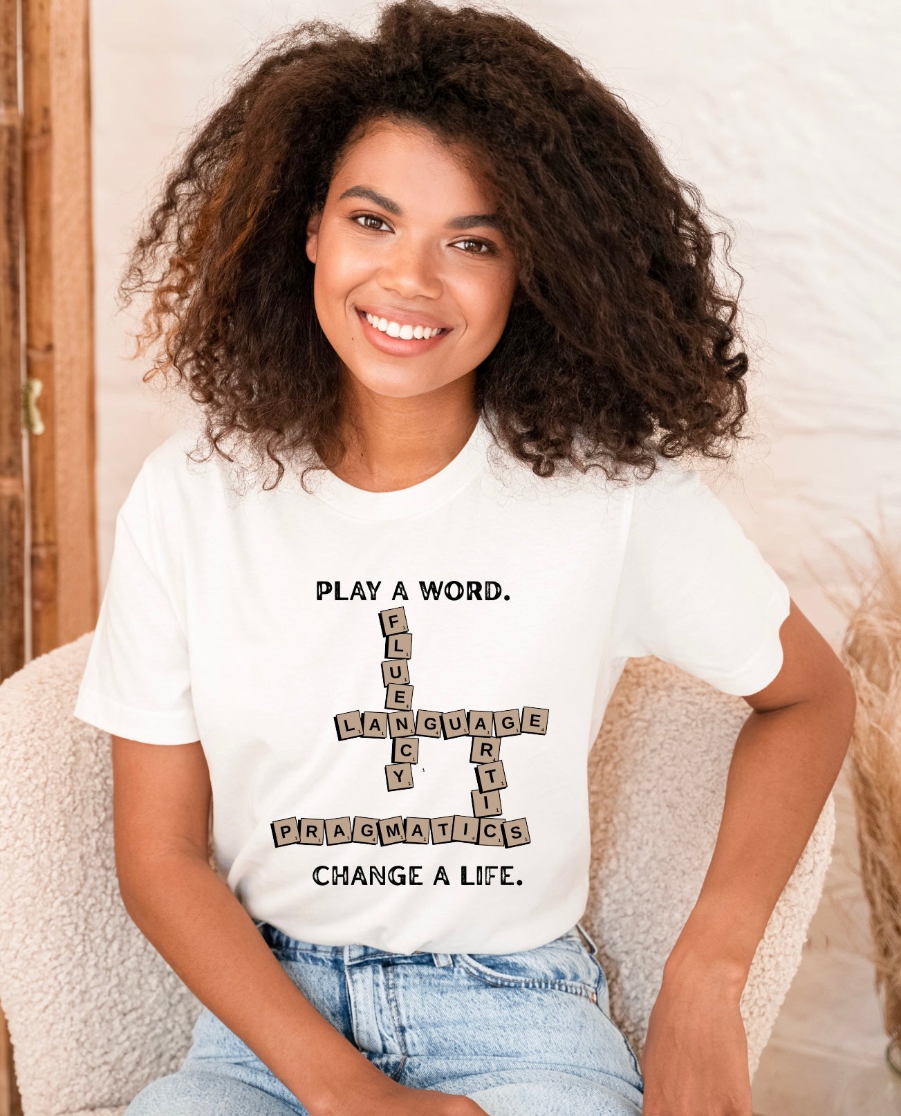 Speech Therapy Scrabble Tee
