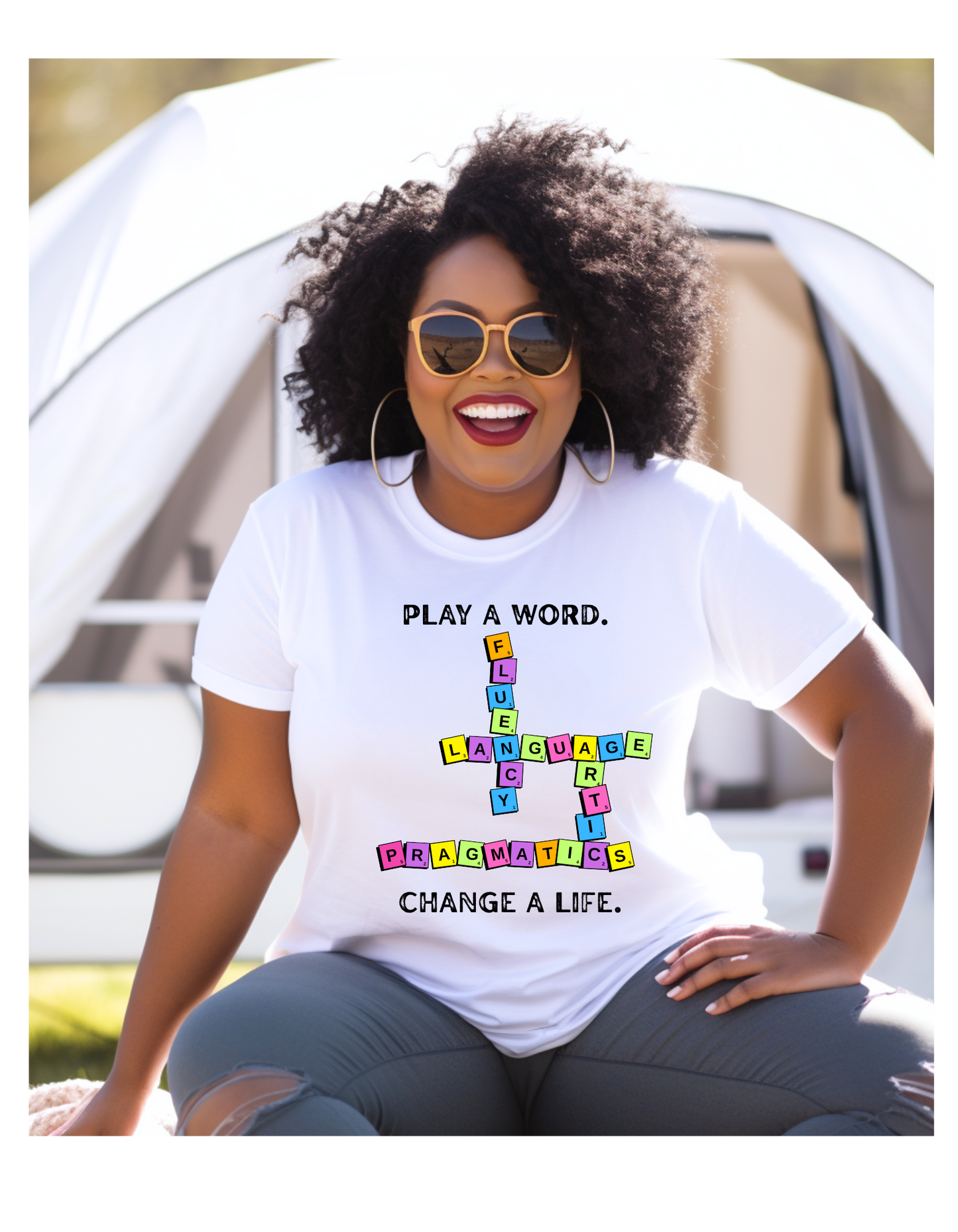 Colorful Scrabble Speech Therapy T-Shirt