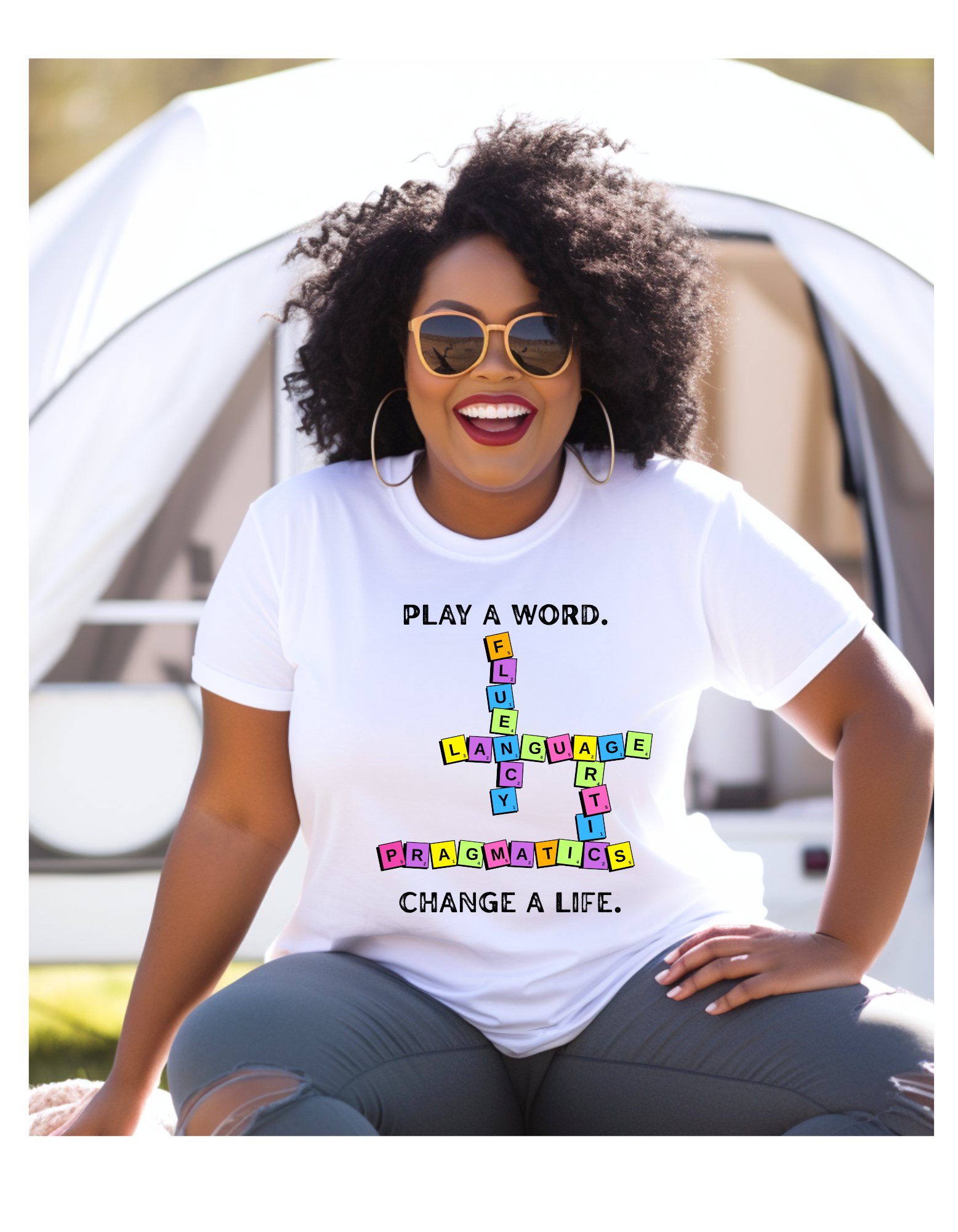 Colorful Scrabble Speech Therapy T-Shirt