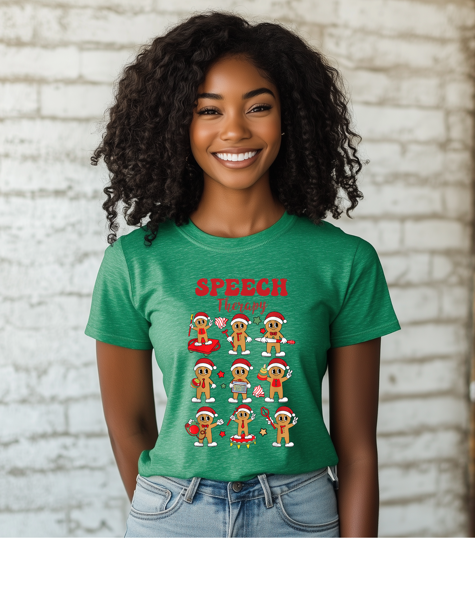 Christmas Speech Therapy Gingerbread Men T-Shirt