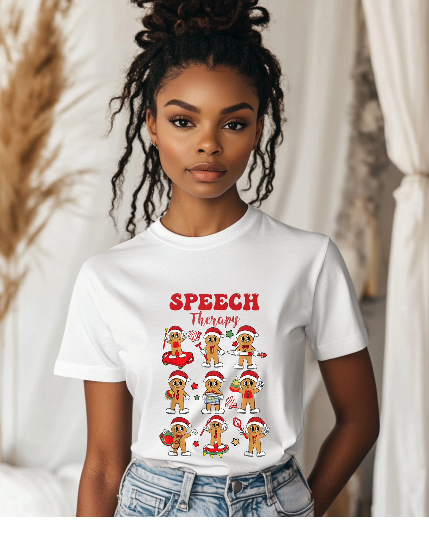 Christmas Speech Therapy Gingerbread Men T-Shirt