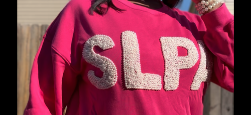 Pearl Embellished Speech Language Pathology Assistant Sweatshirt