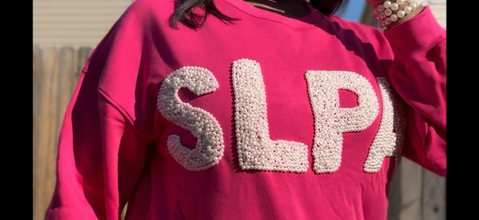 Pearl Embellished Speech Language Pathology Assistant Sweatshirt