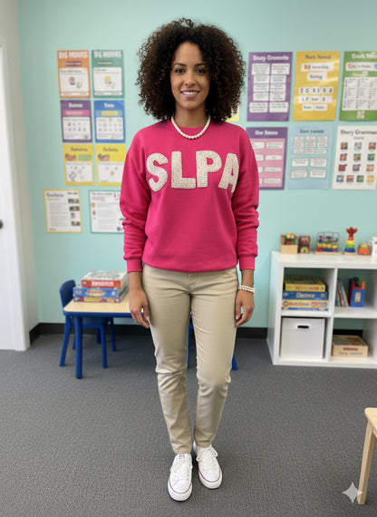 Pearl Embellished Speech Language Pathology Assistant Sweatshirt