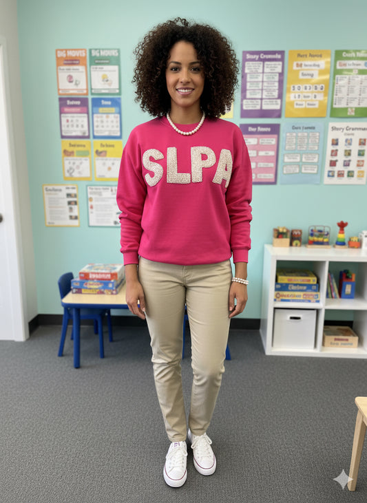 Pearl Embellished Speech Language Pathology Assistant Sweatshirt